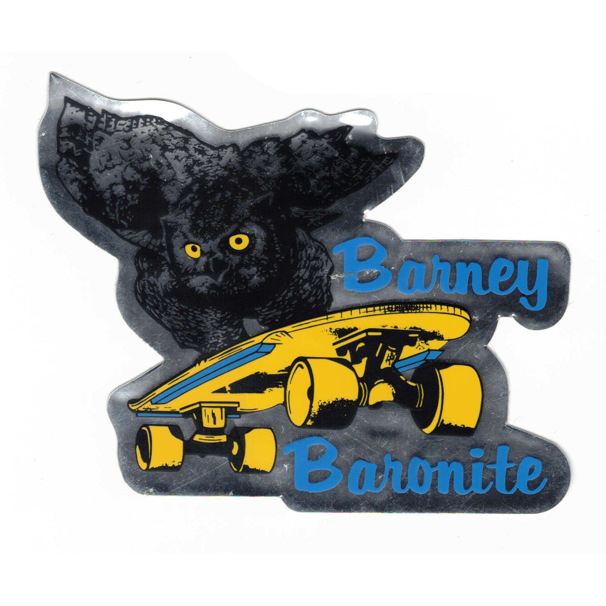 Barney Baronite Sticker – Skeleton Mountie | Kevin Harris Official Website